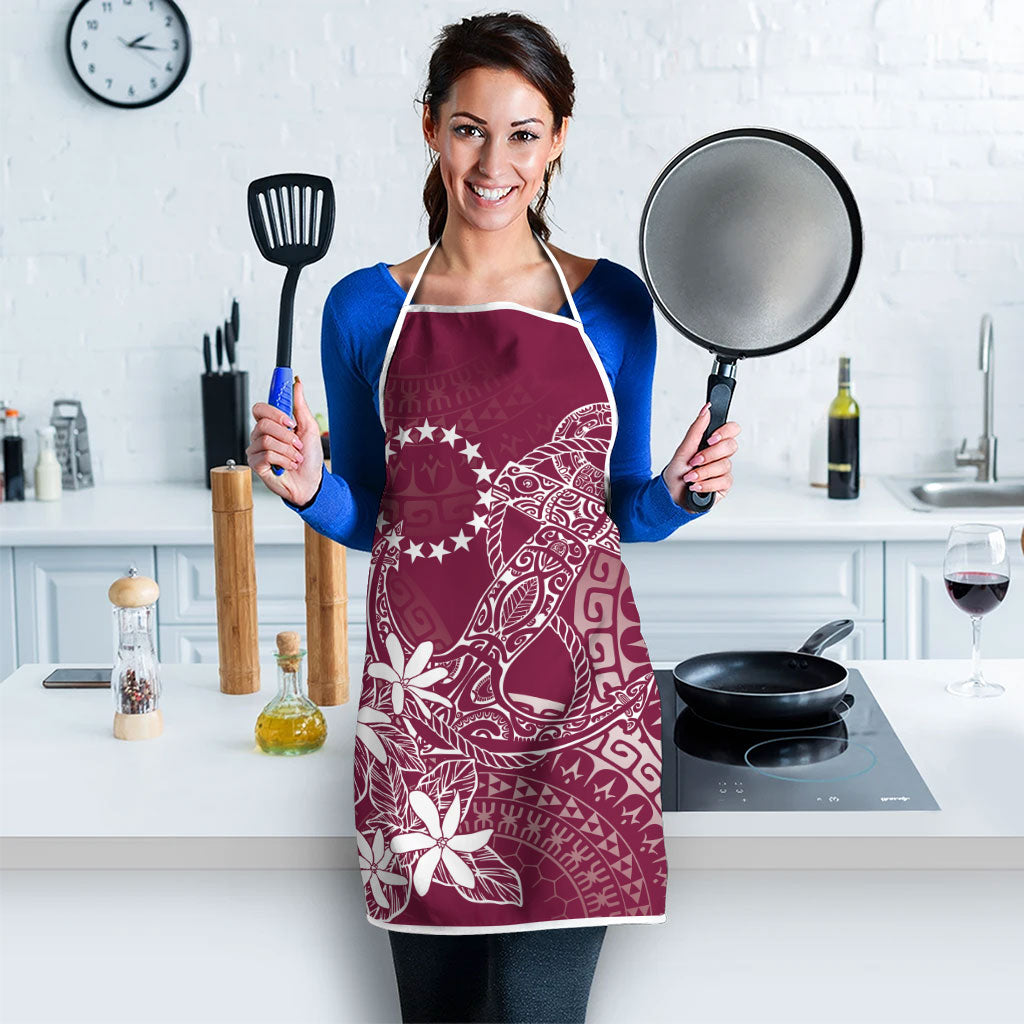 Maroon Kuki Airani Tapakau Apron Tribal Anchor Mix Tiare