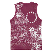 Maroon Kuki Airani Tapakau Basketball Jersey Tribal Anchor Mix Tiare
