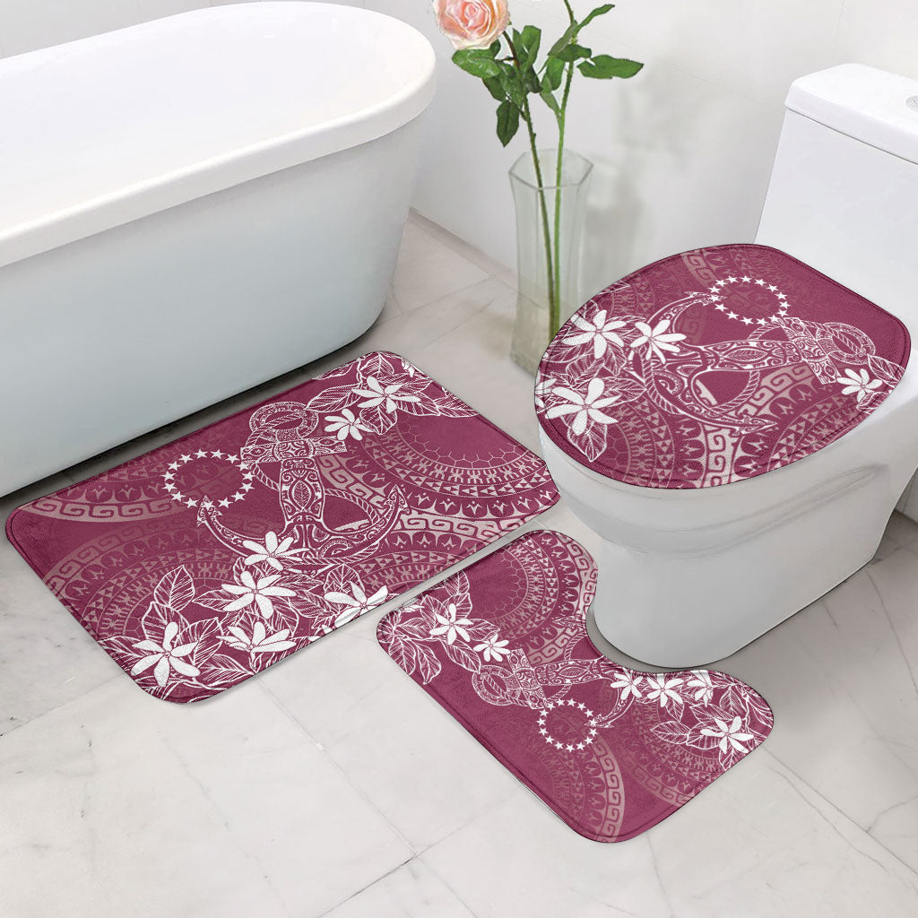 Maroon Kuki Airani Tapakau Bathroom Set Tribal Anchor Mix Tiare
