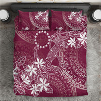 Maroon Kuki Airani Tapakau Bedding Set Tribal Anchor Mix Tiare