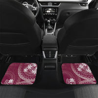 Maroon Kuki Airani Tapakau Car Mats Tribal Anchor Mix Tiare LT7 Set 2pcs - Back Maroon - Polynesian Pride