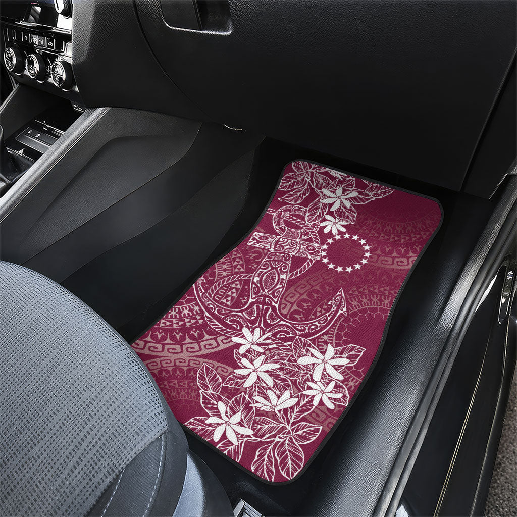 Maroon Kuki Airani Tapakau Car Mats Tribal Anchor Mix Tiare LT7 - Polynesian Pride