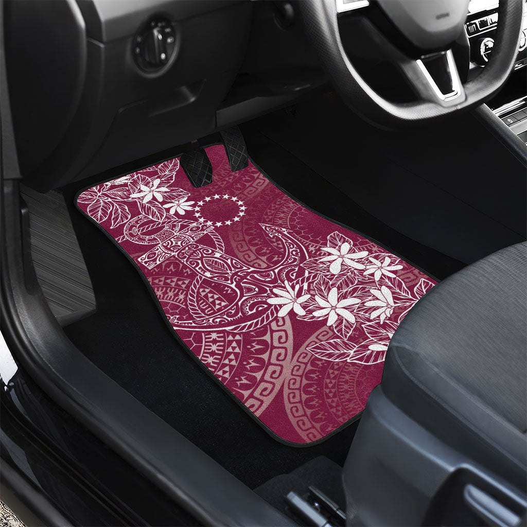 Maroon Kuki Airani Tapakau Car Mats Tribal Anchor Mix Tiare LT7 - Polynesian Pride