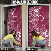 Maroon Kuki Airani Tapakau Door Cover Tribal Anchor Mix Tiare
