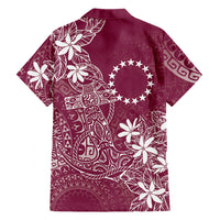 Maroon Kuki Airani Tapakau Family Matching Tank Maxi Dress and Hawaiian Shirt Tribal Anchor Mix Tiare LT7 - Polynesian Pride