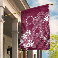 Maroon Kuki Airani Tapakau Garden Flag Tribal Anchor Mix Tiare