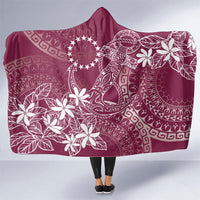 Maroon Kuki Airani Tapakau Hooded Blanket Tribal Anchor Mix Tiare LT7 One Size Maroon - Polynesian Pride
