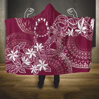 Maroon Kuki Airani Tapakau Hooded Blanket Tribal Anchor Mix Tiare LT7 - Polynesian Pride