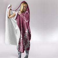 Maroon Kuki Airani Tapakau Hooded Blanket Tribal Anchor Mix Tiare LT7 - Polynesian Pride