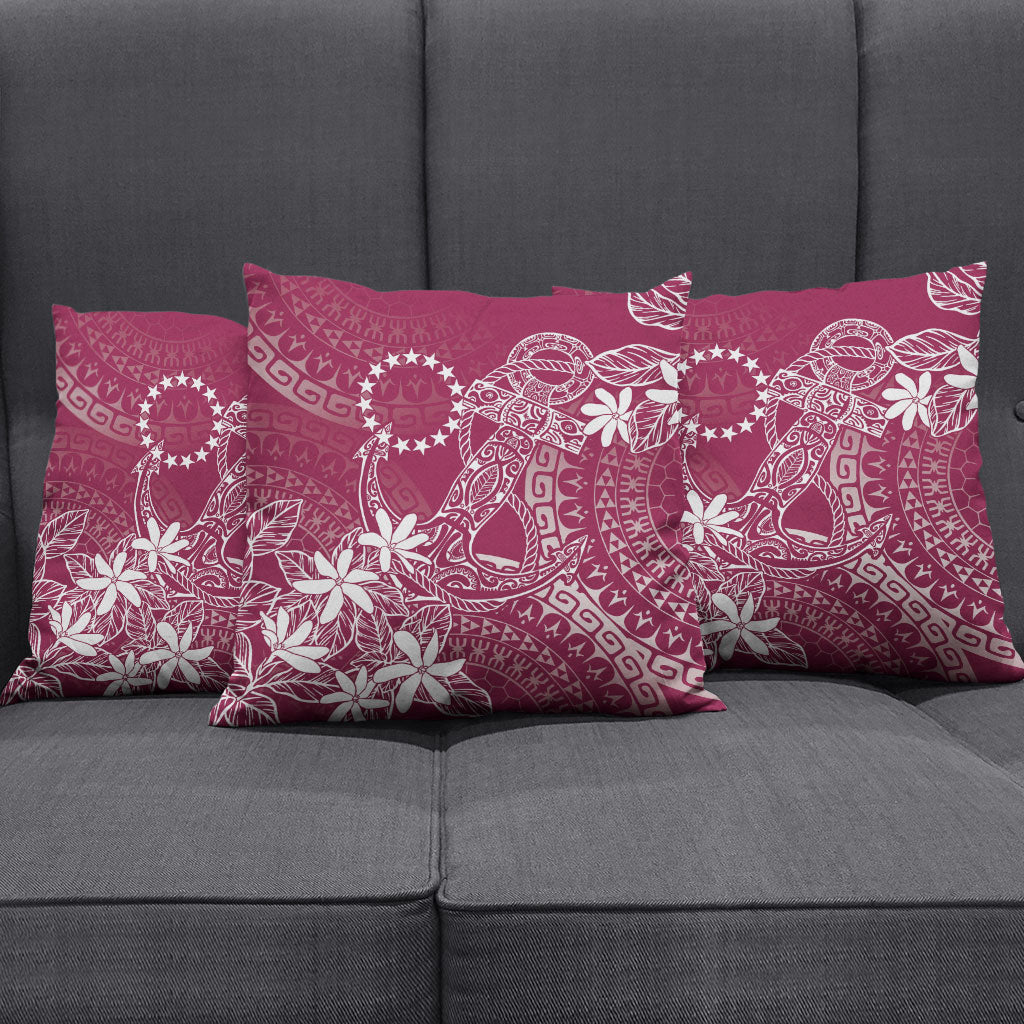 Maroon Kuki Airani Tapakau Pillow Cover Tribal Anchor Mix Tiare