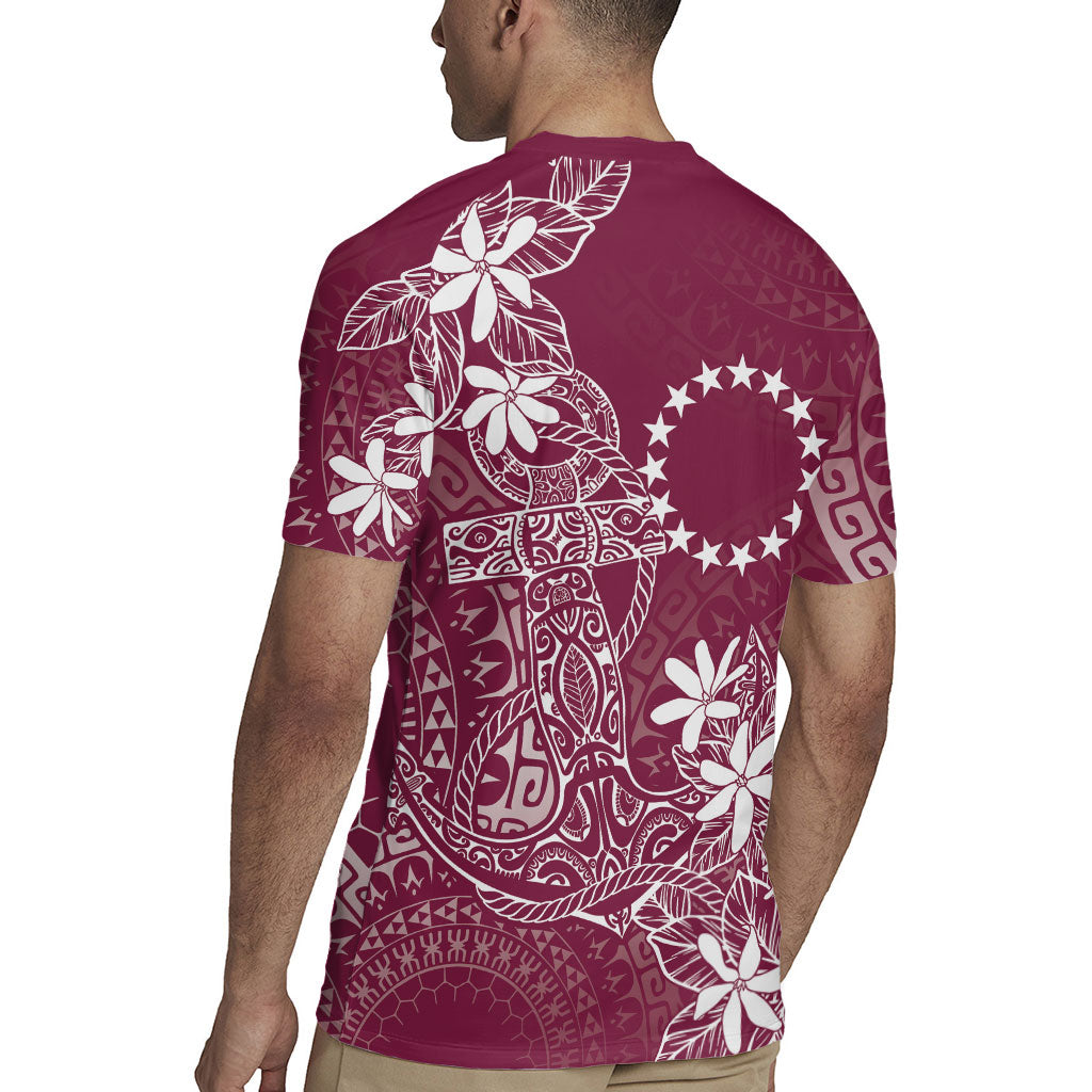 Maroon Kuki Airani Tapakau Rugby Jersey Tribal Anchor Mix Tiare