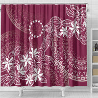 Maroon Kuki Airani Tapakau Shower Curtain Tribal Anchor Mix Tiare