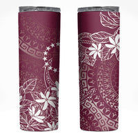 Maroon Kuki Airani Tapakau Skinny Tumbler Tribal Anchor Mix Tiare LT7 Maroon - Polynesian Pride