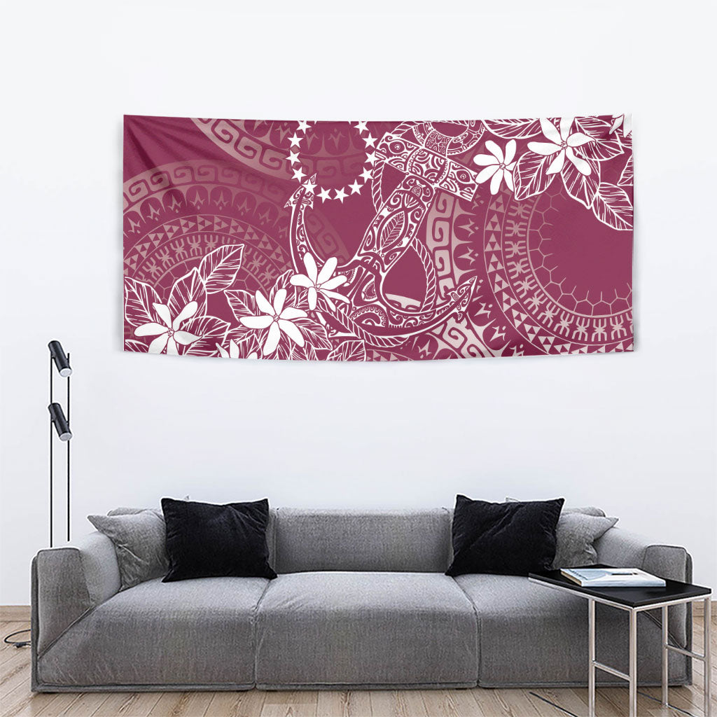 Maroon Kuki Airani Tapakau Tapestry Tribal Anchor Mix Tiare