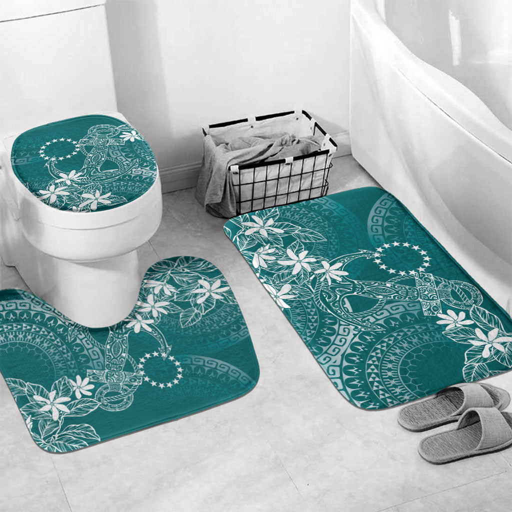 Teal Kuki Airani Tapakau Bathroom Set Tribal Anchor Mix Tiare