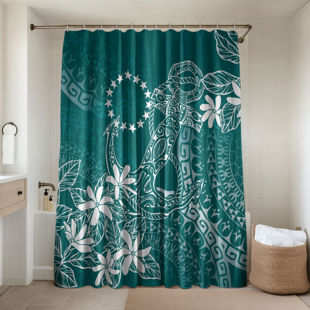 Teal Kuki Airani Tapakau Bathroom Set Tribal Anchor Mix Tiare