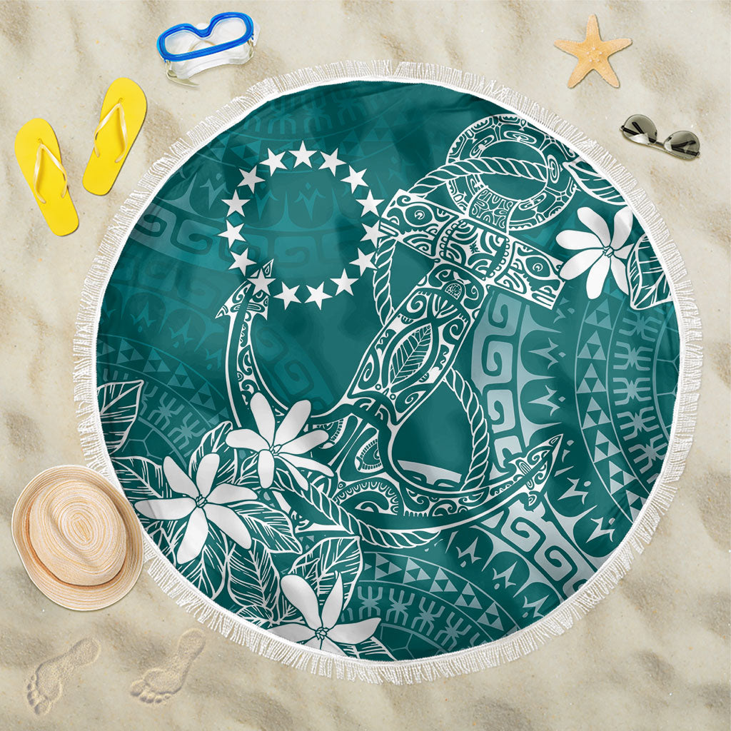 Teal Kuki Airani Tapakau Beach Blanket Tribal Anchor Mix Tiare