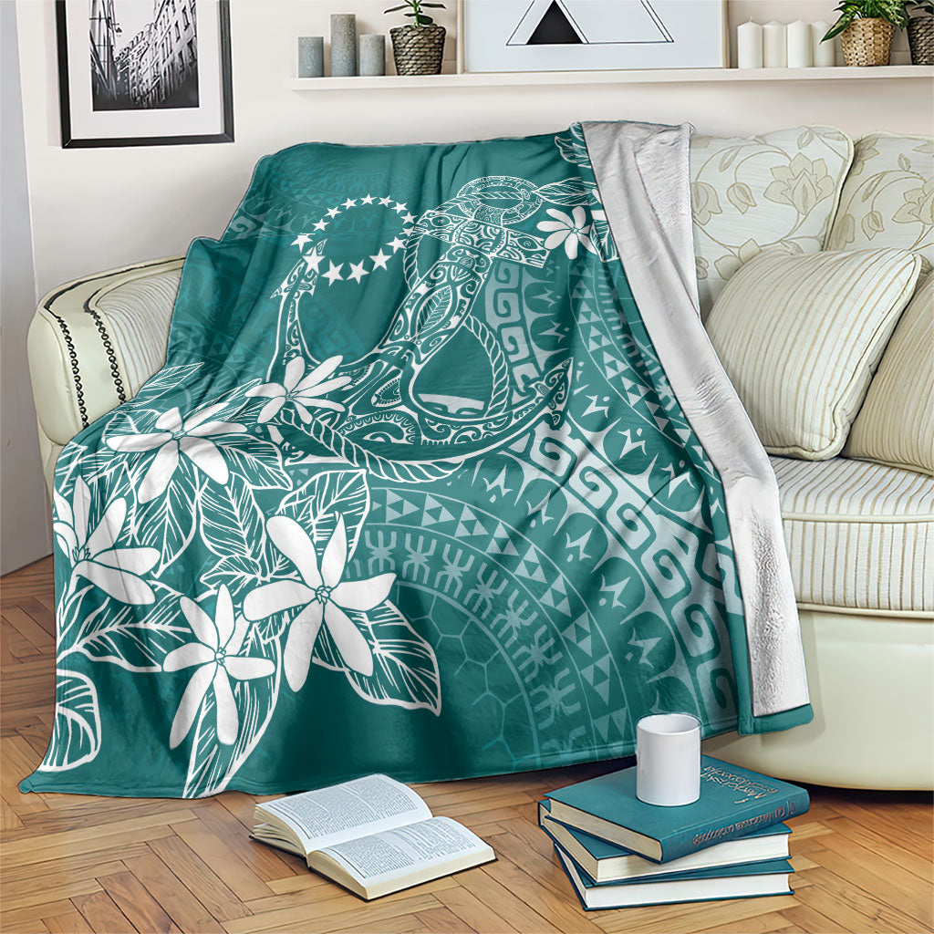 Teal Kuki Airani Tapakau Blanket Tribal Anchor Mix Tiare