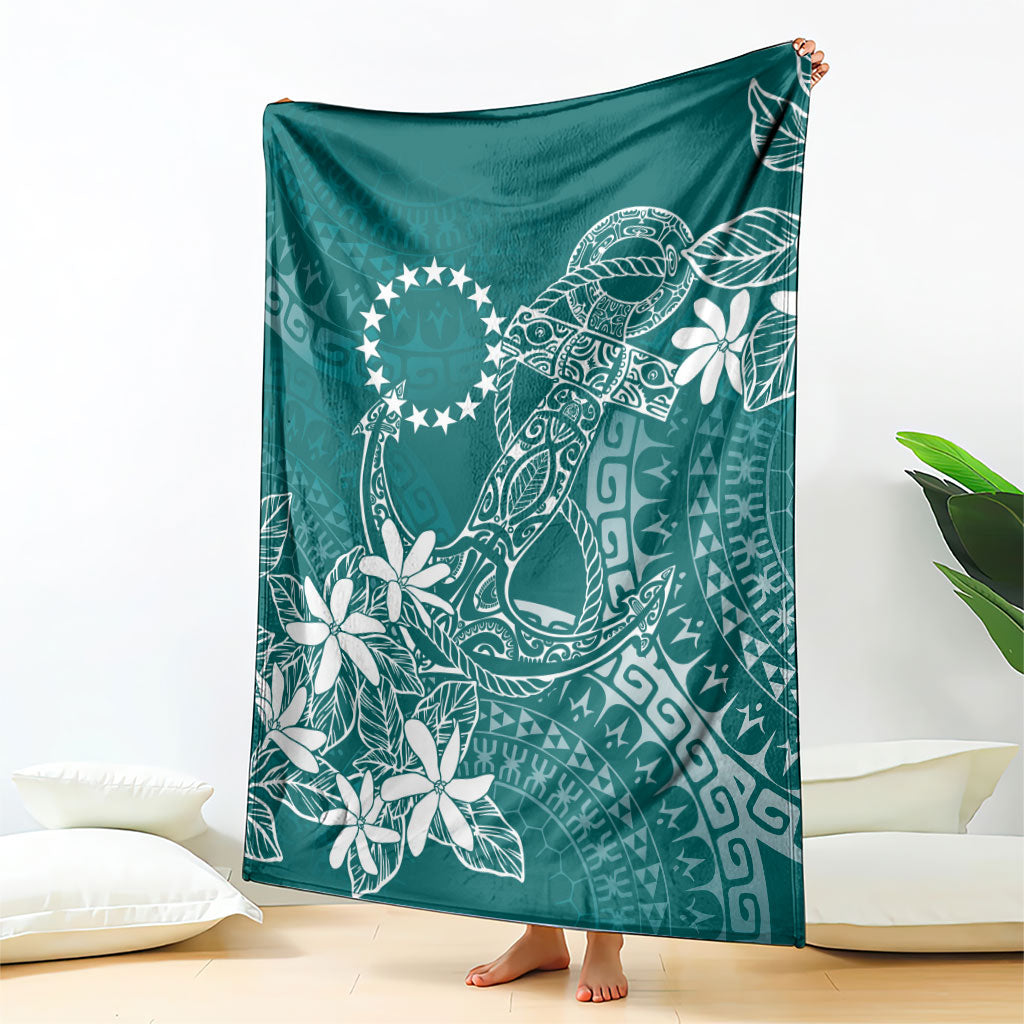 Teal Kuki Airani Tapakau Blanket Tribal Anchor Mix Tiare
