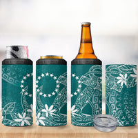 Teal Kuki Airani Tapakau 4 in 1 Can Cooler Tumbler Tribal Anchor Mix Tiare LT7 - Polynesian Pride