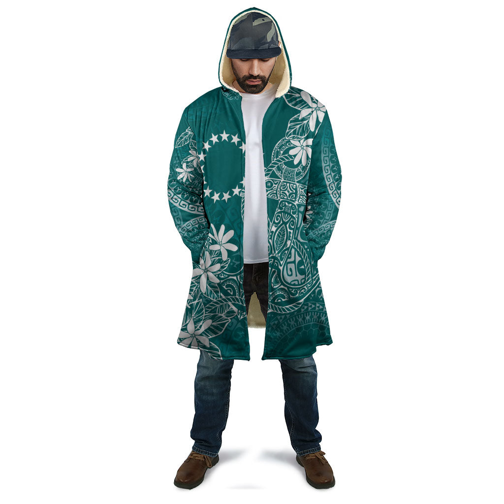 Teal Kuki Airani Tapakau Cloak Tribal Anchor Mix Tiare