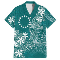 Teal Kuki Airani Tapakau Hawaiian Shirt Tribal Anchor Mix Tiare