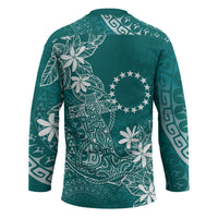 Teal Kuki Airani Tapakau Hockey Jersey Tribal Anchor Mix Tiare