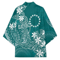 Teal Kuki Airani Tapakau Kimono Tribal Anchor Mix Tiare LT7 - Polynesian Pride