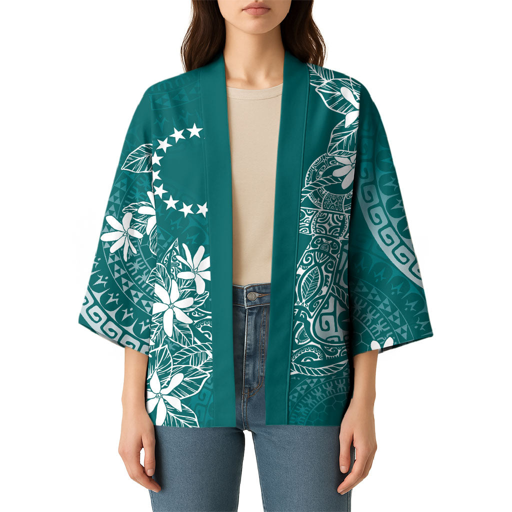 Teal Kuki Airani Tapakau Kimono Tribal Anchor Mix Tiare LT7 - Polynesian Pride