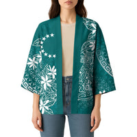 Teal Kuki Airani Tapakau Kimono Tribal Anchor Mix Tiare LT7 - Polynesian Pride