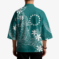 Teal Kuki Airani Tapakau Kimono Tribal Anchor Mix Tiare LT7 - Polynesian Pride