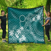 Teal Kuki Airani Tapakau Quilt Tribal Anchor Mix Tiare LT7 - Polynesian Pride