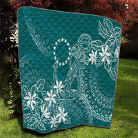 Teal Kuki Airani Tapakau Quilt Tribal Anchor Mix Tiare LT7 - Polynesian Pride