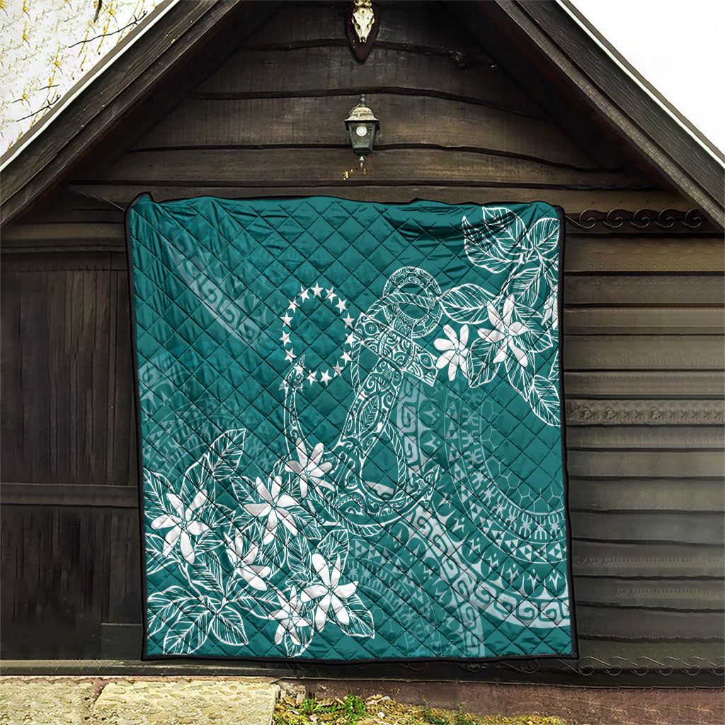 Teal Kuki Airani Tapakau Quilt Tribal Anchor Mix Tiare LT7 - Polynesian Pride