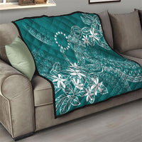 Teal Kuki Airani Tapakau Quilt Tribal Anchor Mix Tiare LT7 - Polynesian Pride