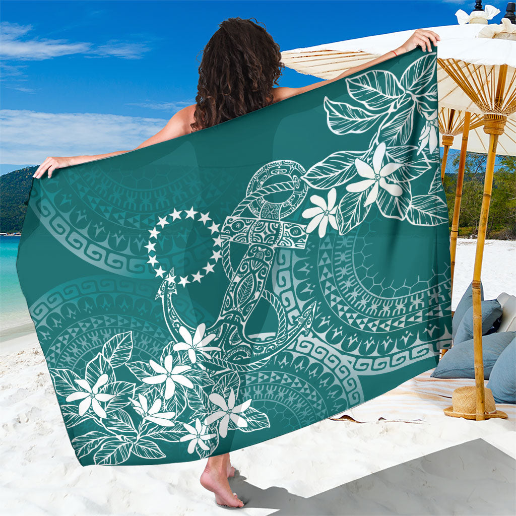 Teal Kuki Airani Tapakau Sarong Tribal Anchor Mix Tiare