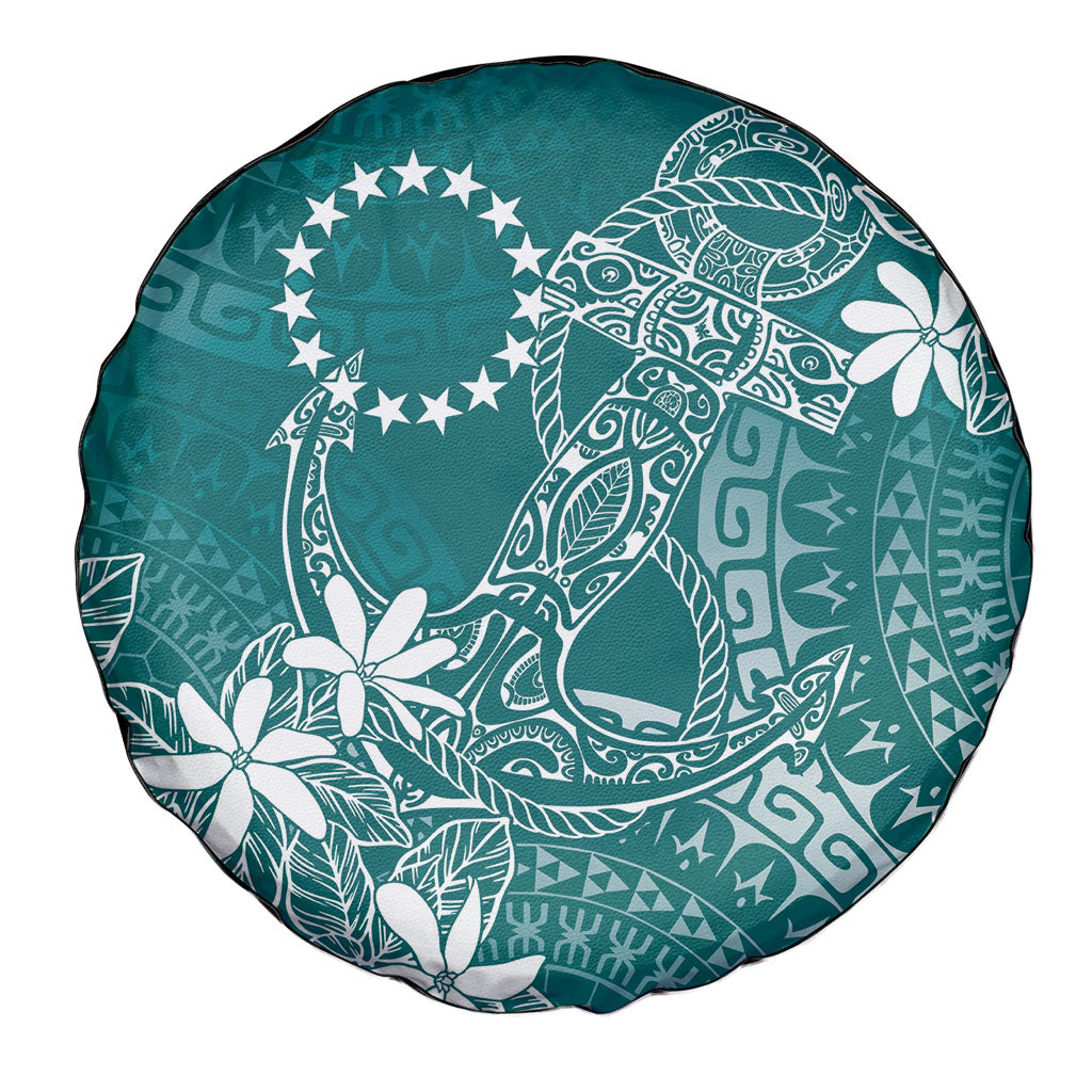 Teal Kuki Airani Tapakau Spare Tire Cover Tribal Anchor Mix Tiare LT7 - Polynesian Pride