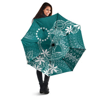 Teal Kuki Airani Tapakau Umbrella Tribal Anchor Mix Tiare LT7 - Polynesian Pride