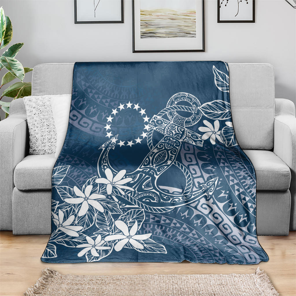 Navy Kuki Airani Tapakau Blanket Tribal Anchor Mix Tiare