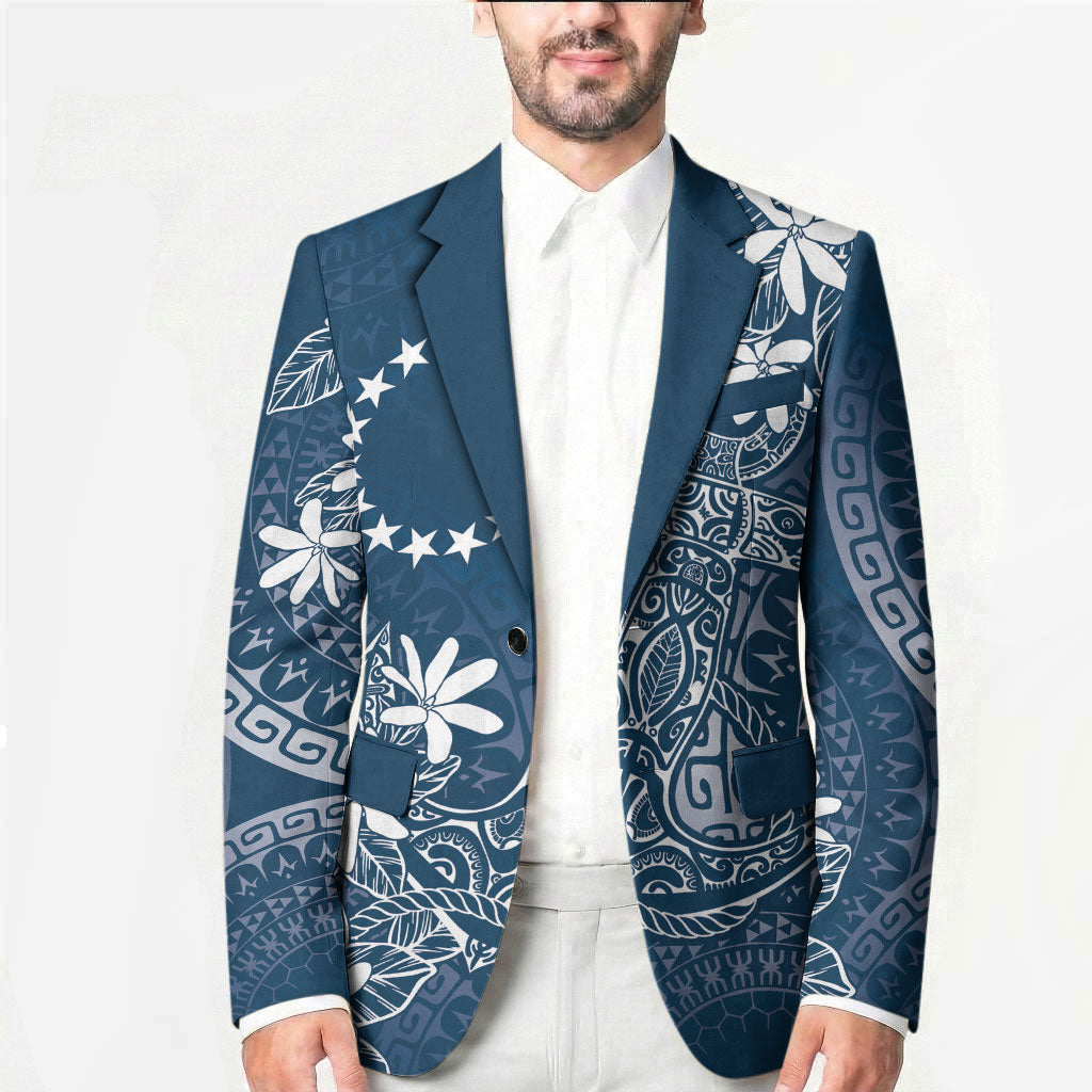 Navy Kuki Airani Tapakau Blazer Tribal Anchor Mix Tiare LT7 - Polynesian Pride