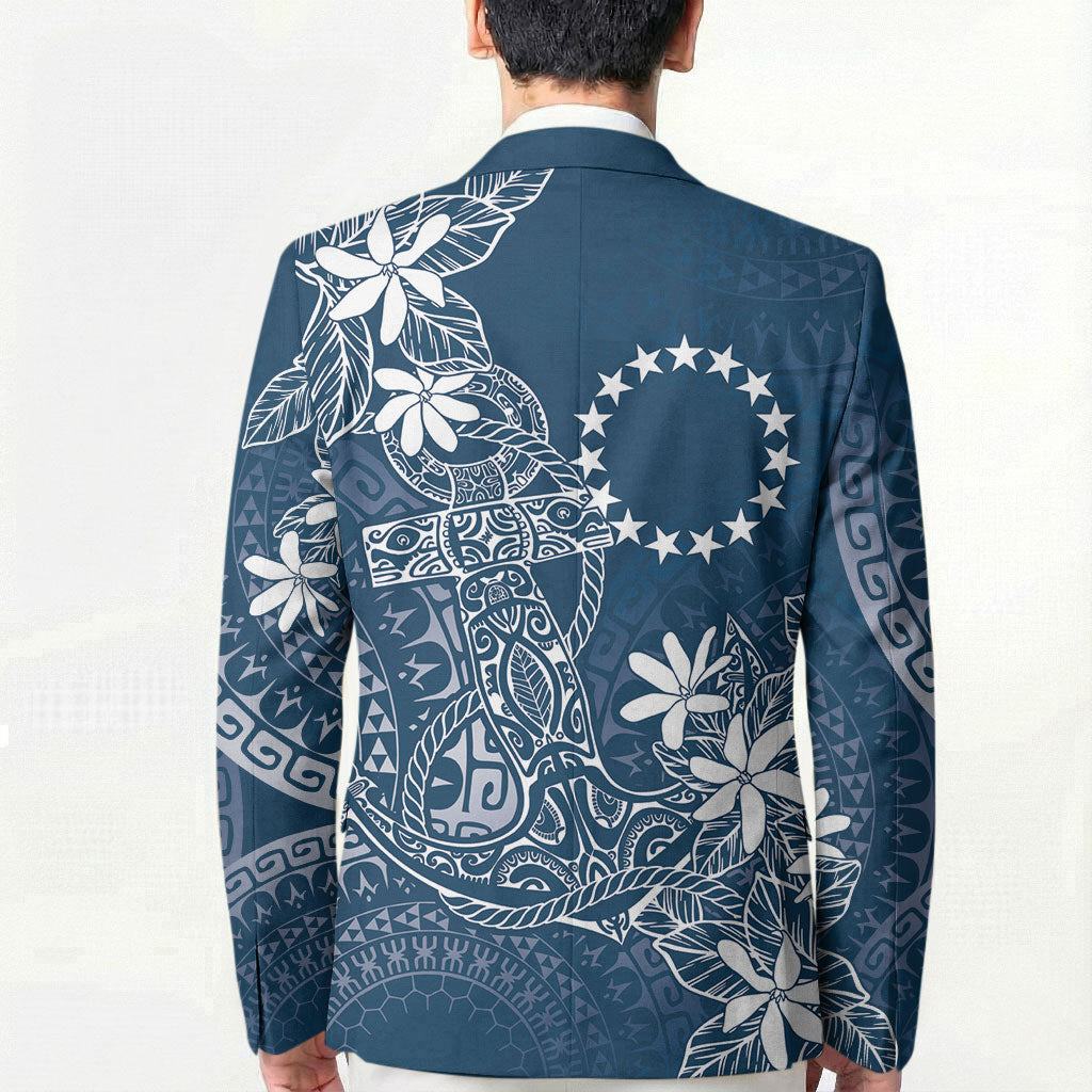 Navy Kuki Airani Tapakau Blazer Tribal Anchor Mix Tiare LT7 - Polynesian Pride