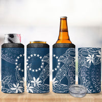 Navy Kuki Airani Tapakau 4 in 1 Can Cooler Tumbler Tribal Anchor Mix Tiare LT7 - Polynesian Pride