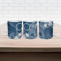 Navy Kuki Airani Tapakau Ceramic Mug Tribal Anchor Mix Tiare
