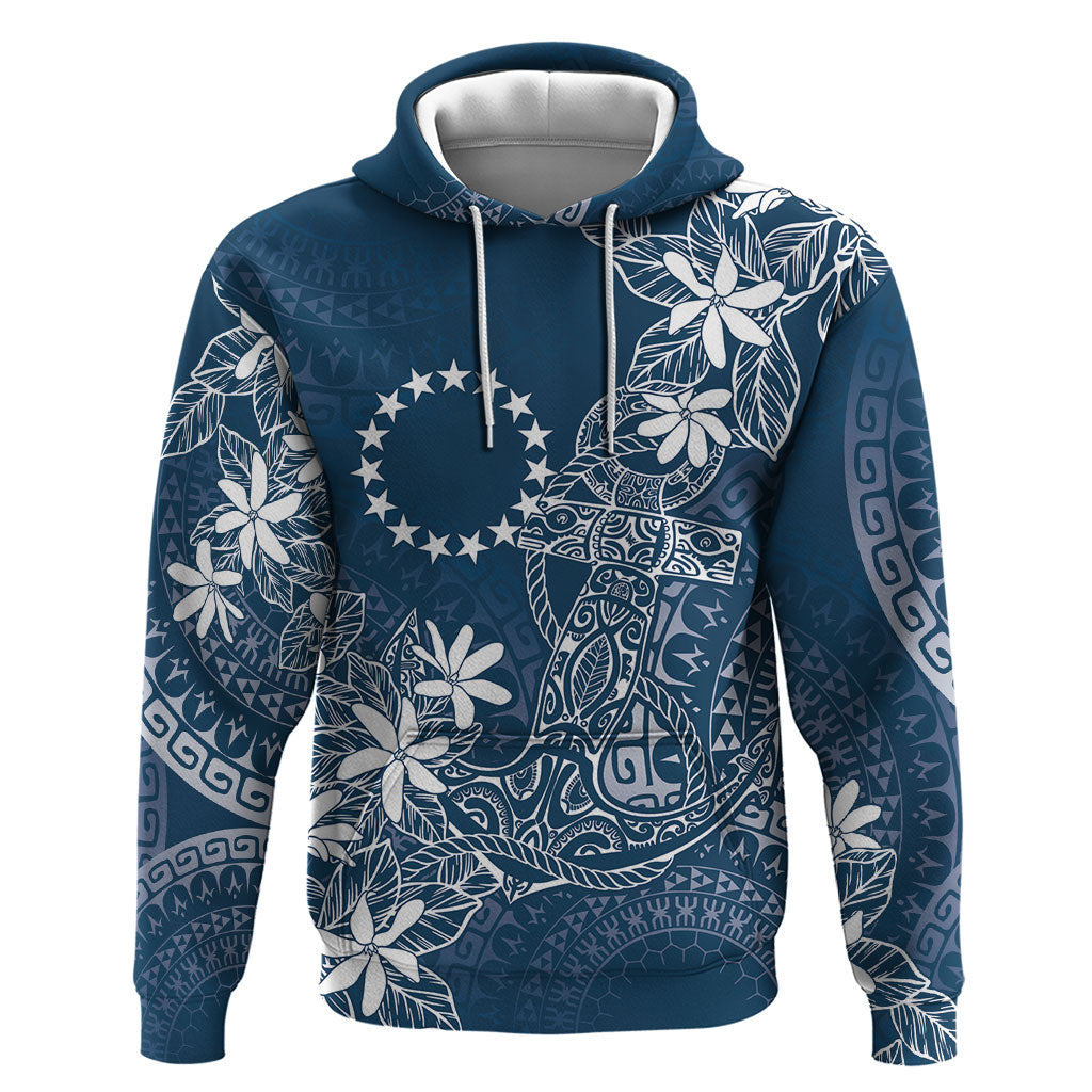 Navy Kuki Airani Tapakau Hoodie Tribal Anchor Mix Tiare