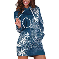 Navy Kuki Airani Tapakau Hoodie Dress Tribal Anchor Mix Tiare LT7 Navy - Polynesian Pride