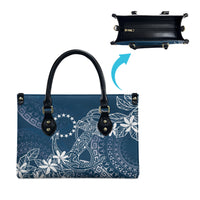 Navy Kuki Airani Tapakau Leather Bag Tribal Anchor Mix Tiare