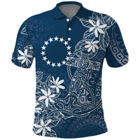 Navy Kuki Airani Tapakau Polo Shirt Tribal Anchor Mix Tiare