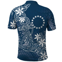 Navy Kuki Airani Tapakau Polo Shirt Tribal Anchor Mix Tiare