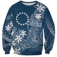 Navy Kuki Airani Tapakau Sweatshirt Tribal Anchor Mix Tiare LT7 Unisex Navy - Polynesian Pride