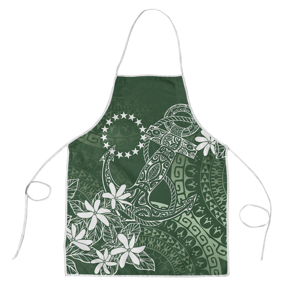Sage Green Kuki Airani Tapakau Apron Tribal Anchor Mix Tiare LT7 Sage Green - Polynesian Pride